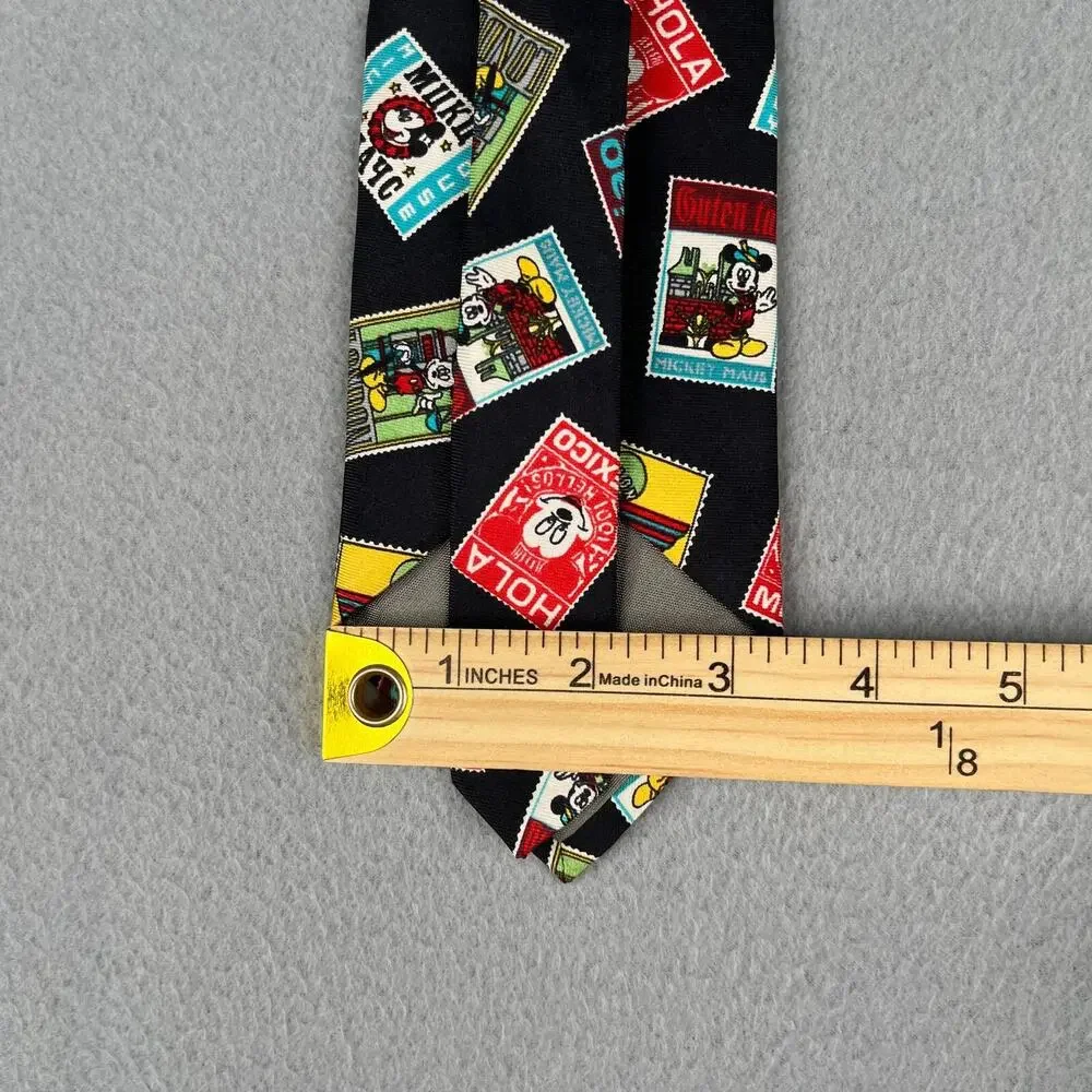 Balancine Disney The Tie Works Necktie Black Mickey All Over Made In USA Mens